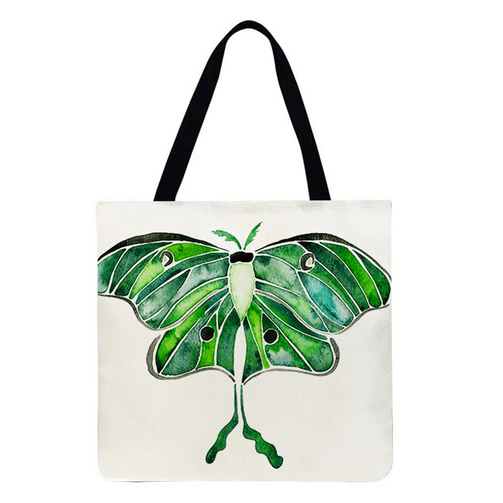 

Сумка-шоппер через плечо с принтом бабочки, повседневная женская вместительная сумка-тоут