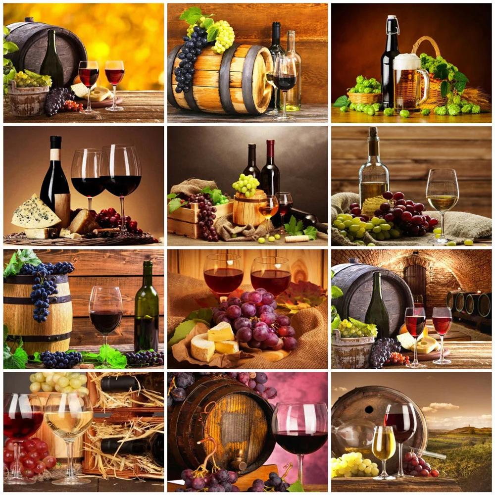 

HUACAN Picture By Numbers Fruit Home Decoration Paint By Number Red Wine Acrylic Unique Gift Drawing On Canvas For Living Room