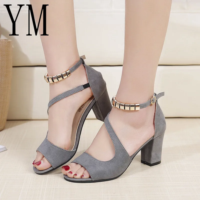 Весенние пикантные римские сандалии с открытым носком большие 40 женские летние