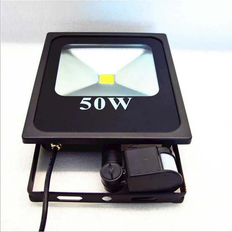 (20pcs/lot) 50W 30W 20W 10W DC 12V 24v AC 110V 220V LED flood light ourdoor square lamp PIR Motion sensor Induction | Лампы и