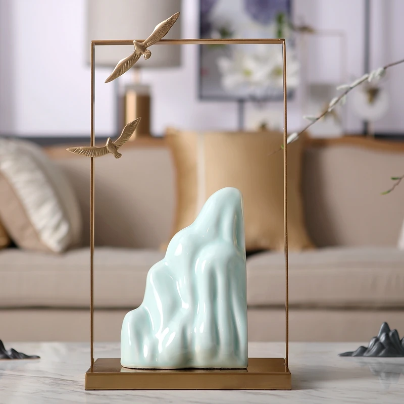 Фигурки китайские дикие гусиные летающие между горами мягкий декор для отеля