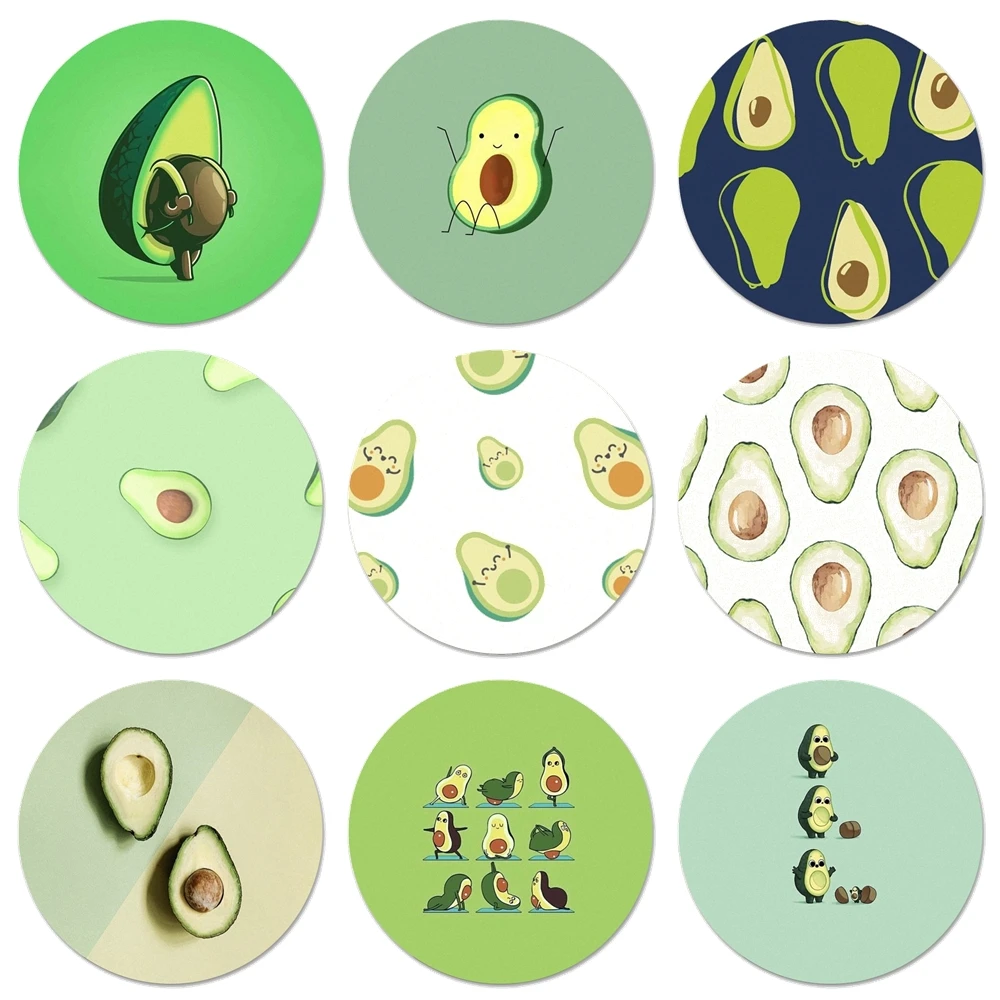 58 мм милые Мультяшные значки авокадо Значки Металлические для фотографий | Дом и
