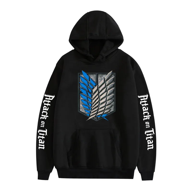 

Attack on Titan Men Hoodies Sweatshirts Japanese Anime Shingeki no kyojin Graphic Hoodie Men Pullover Hooded Sweatshirt Unisex