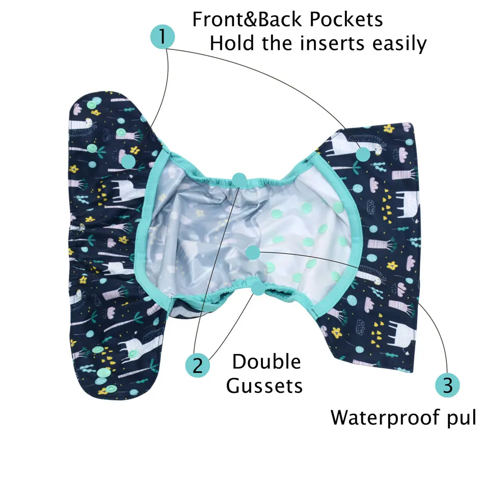 Wizinfant-funda de pa&ntilde;al de tela grande XL para beb&eacute; de 2 a&ntilde;os y m&aacute;s, interior de secado, tama&ntilde;o ajustable, se adapta a la cintura de 36-58 cm-1