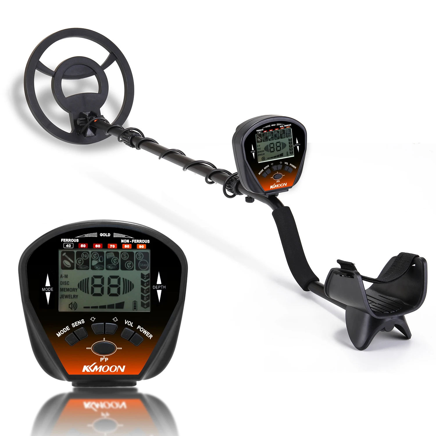 

Подземный металлоискатель KKMOON MD810, Высокочувствительный металлодетектор для ювелирных изделий, золота, с ЖК-дисплеем