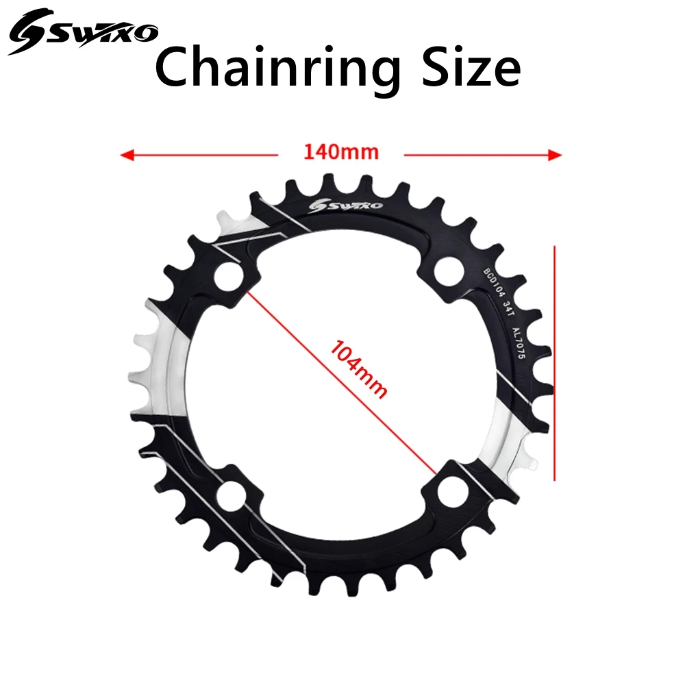 Комплект рычагов для Кривошип горного велосипеда SWTXO 170 мм 104 BCD велосипедная