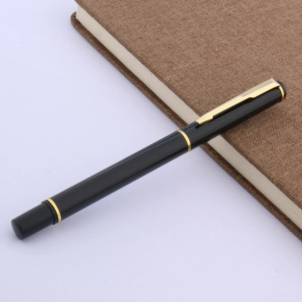 Черная шариковая ручка baoer 801 с золотыми стрелками для офиса и студентов|roller ball