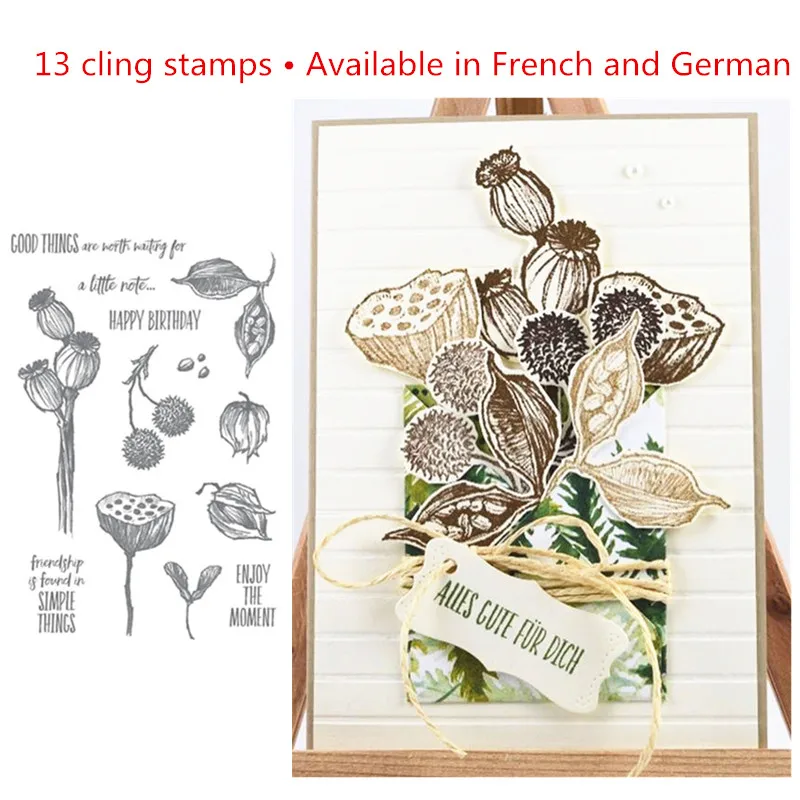 

ENJOY cling stamps Metal Cutting Dies And Stamps Stencils for DIY Scrapbook Photo Album Paper Card Decorative Craft