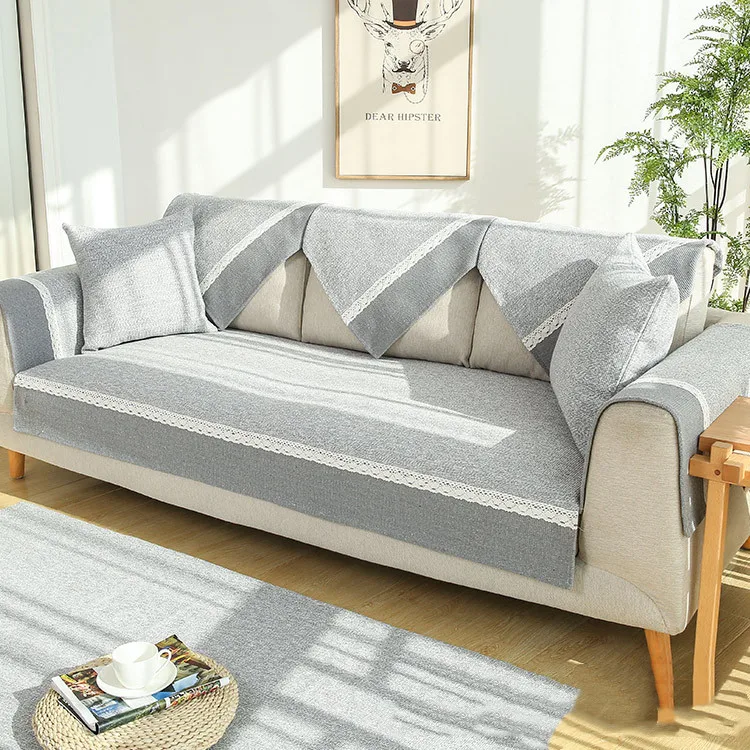 Высококачественный однотонный чехол на диван полотенце диванная подушка