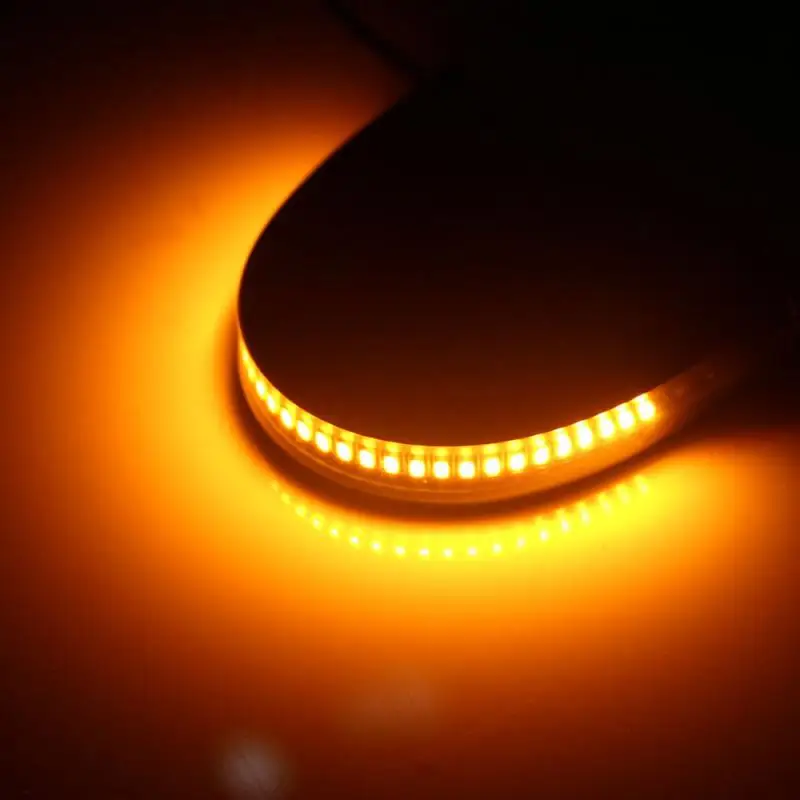 Светодиодный фонарь поворотников для мотоцикла 2 шт. супер яркий Янтарный