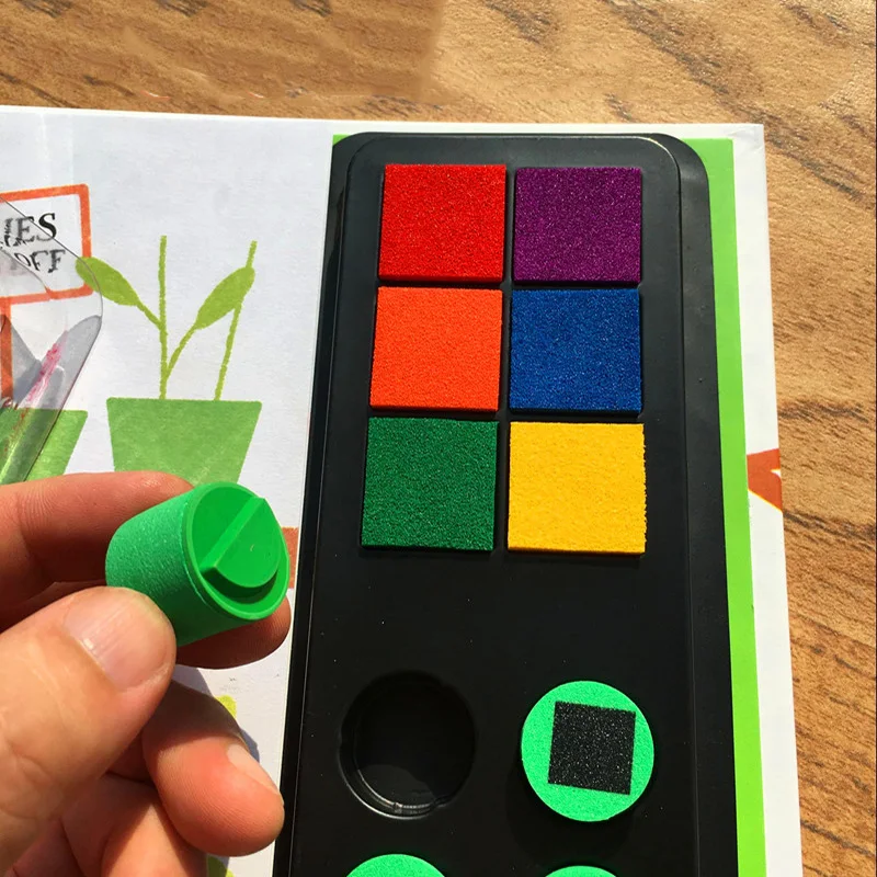 Детские книги с отпечатками пальцев резиновыми штампами чернильная подкладка