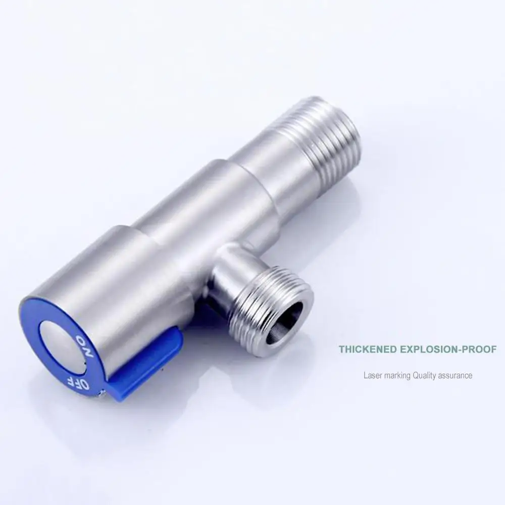 Угловой стопорный клапан из нержавеющей стали 1/2 дюйма входной и выходной с