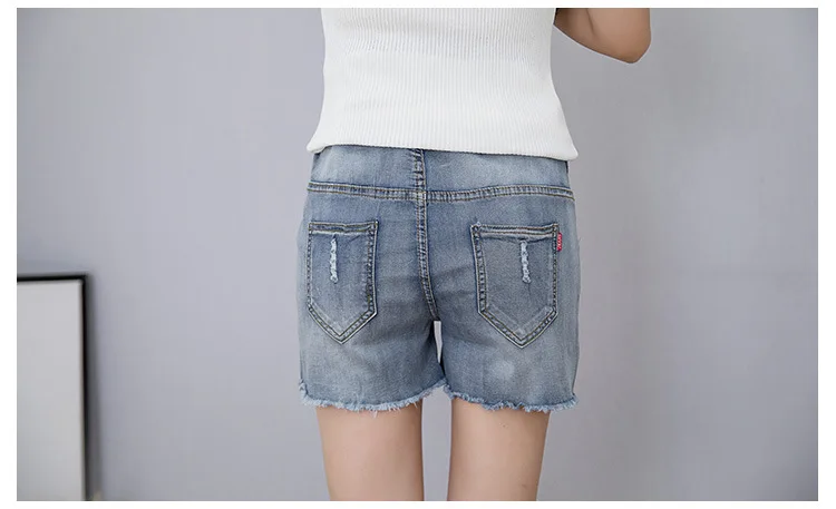 Loose Maternity Denim Short Low-waisted Premama Ripped Worn-out Jeans Pants Women Summer Wear Maternity Clothes Pregant Shorts enlarge