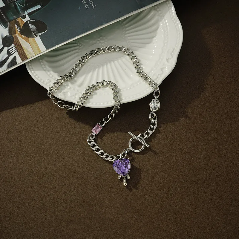 

Fashion Girl Natural Pearl Necklace Women Trend Natural Fritillaria Stud Earrings Punk Goddess Clavicle Chain Luxury Jewelry