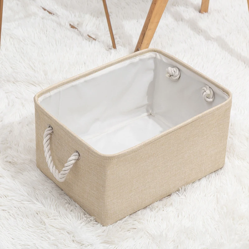

Storage Basket Jute Cotton Linen Pocket Storage Box Small Sack Sundries Organizer Cosmetic Organizer Home Decor NEW