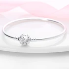 Горячая Распродажа, 100% оригинальный 925 Серебряный Сферический закрытый браслет, подходящий под оригинальные бусины, семейный подарок для женщин, бесплатная доставка