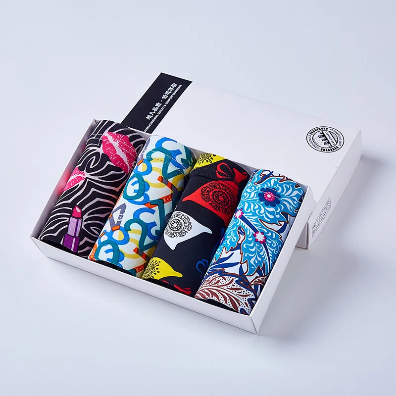 Нижнее белье HENCHIRY мужское бесшовные трусы-боксеры из вискозы большие размеры |