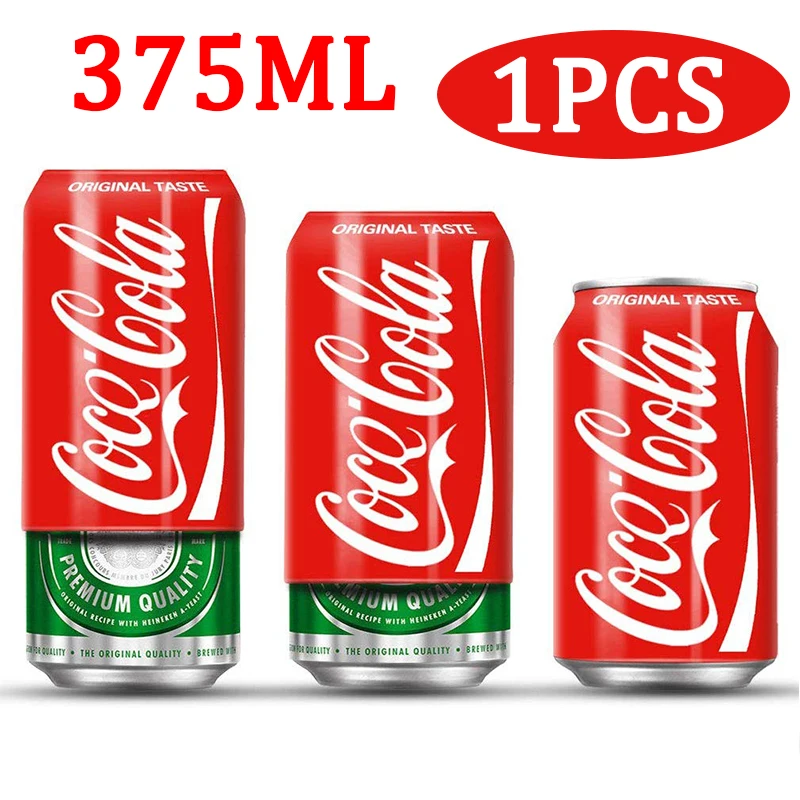 1pcs 375ml Банка для пива, силиконовая бутылка для пива, скрытая Крышка для пива 350 мл/375 мл - Цвет: 1pcs 375ml