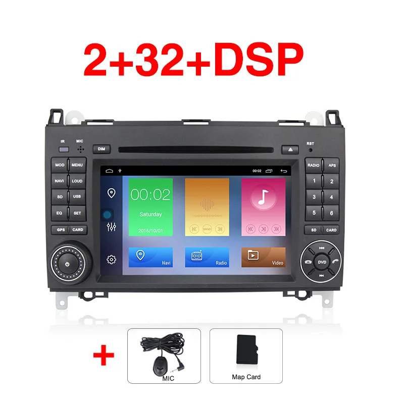 Car dvd Новинка! 2+ 32G Android 9,1 автомобильный dvd-плеер gps навигация для Benz Sprinter B200 b-класс W245 B170 W209 W169 Viano Vito W639 радио FM - Цвет: Car dvd