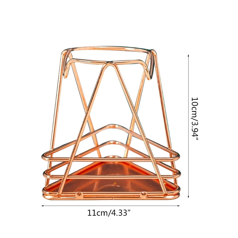 

Metal Table Stationery Holder Container Rose Gold Makeup Tools Storage Holder