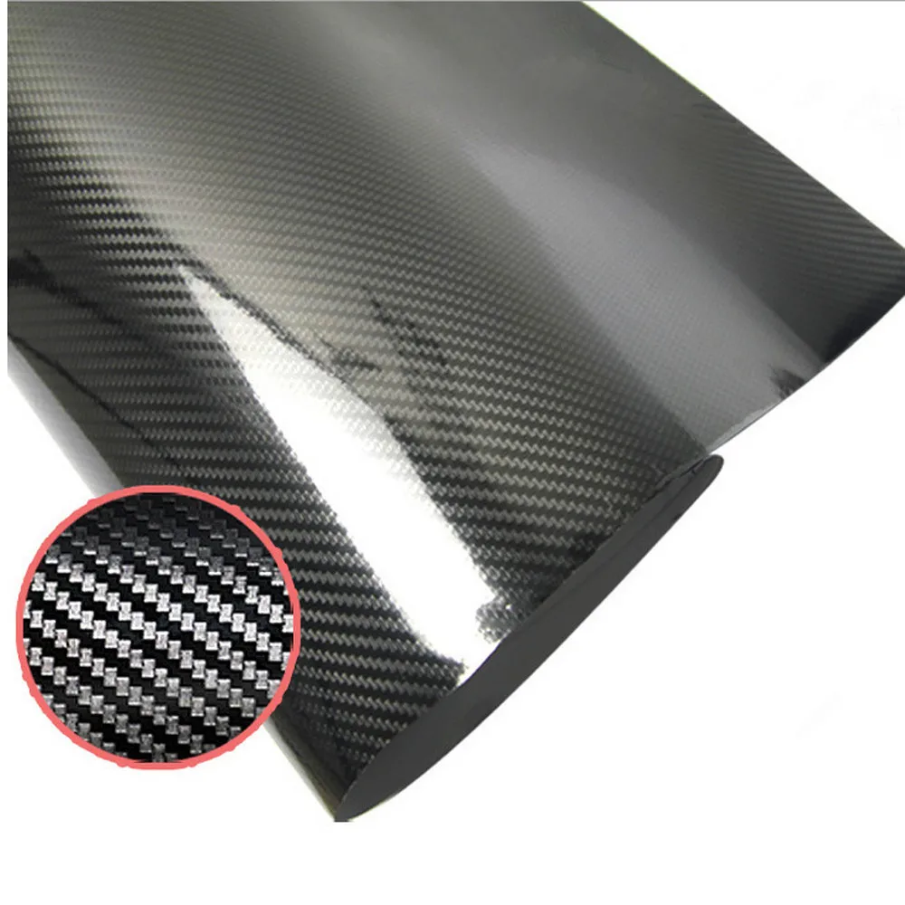Виниловая 3D пленка из высокоглянцевого углеродного волокна 30 х127 см Стайлинг