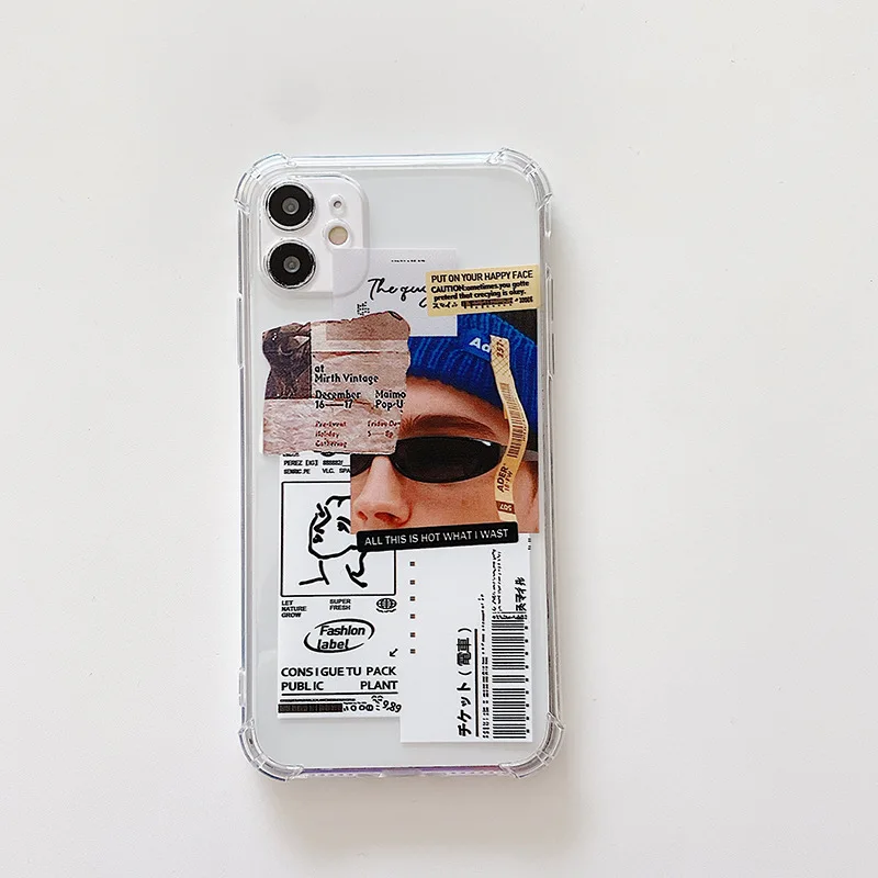 

Iphone Case Artistic Qr Code Texturing Mobile Phone Case Iphone12Minixs11Promax6S78Plus Transparent Fashion Magazine Style
