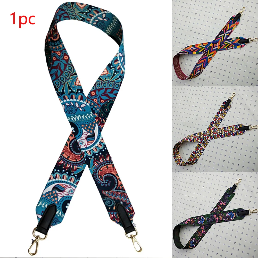 Этнический стиль сумки широкий RFID Блокировка Fabala части ремни ленты сумка ремень