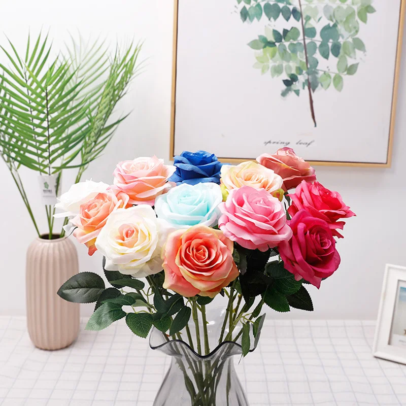 

Beautiful Simulation Flannel Rose Flower Wedding Flower High Simulation Home Decoration DIY Flower Arrangement Outdoor Wedding