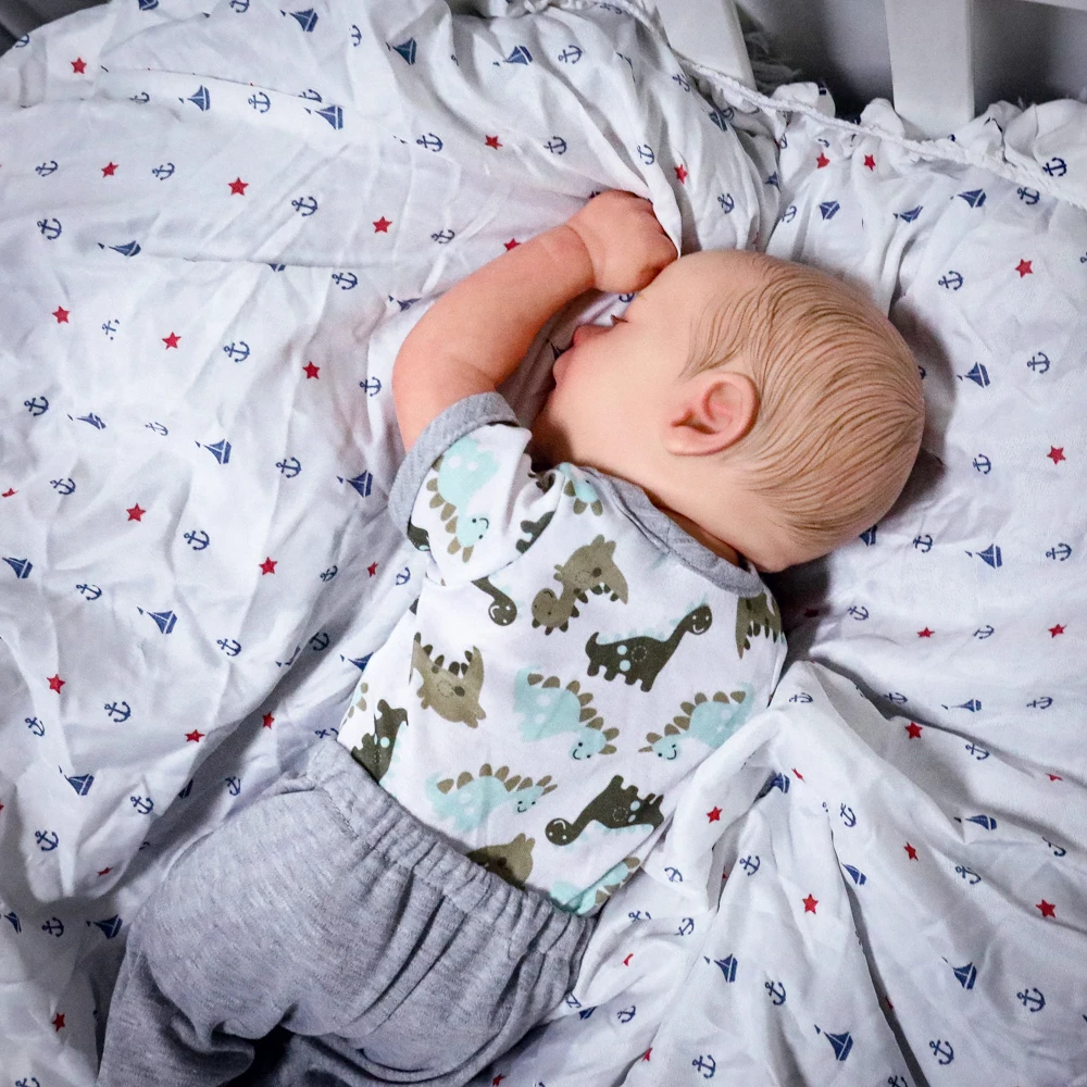 

18inch Darren Bebe Reborn Doll Male Newborn Toddler Babies Doll Full Silicone Vinyl Body Reborn Baby Gift For Kids Bath Toy