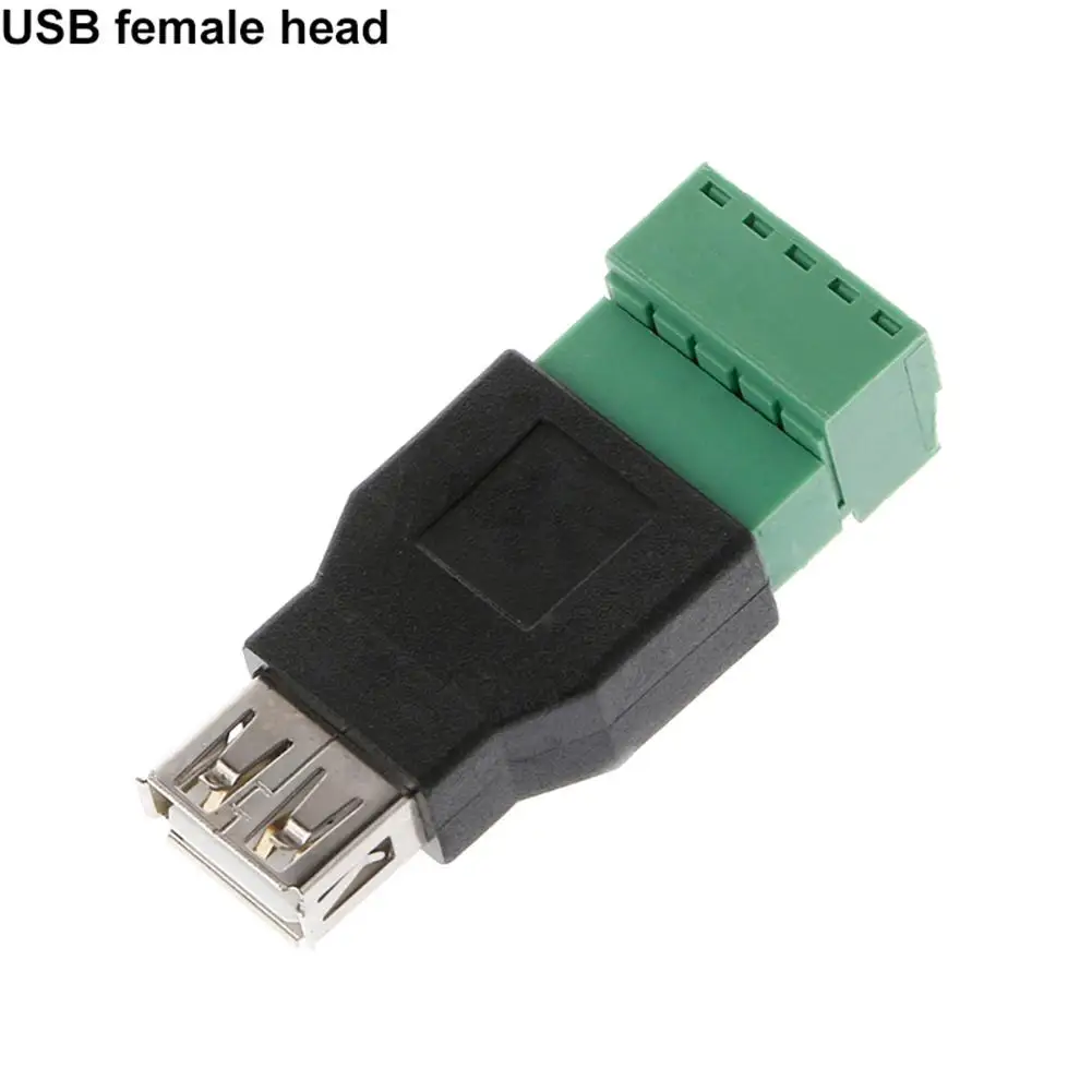 

USB 2.0 Type A Male/Female to Screw Plug Connector Adapter with Shield Terminal