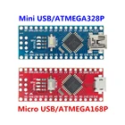 Контроллер Nano V3.0 ATMEGA328P168P, с кабелем usb, совместимым с драйвером USB arduino Nano CH340, синийчерныйкрасный, 1 шт.