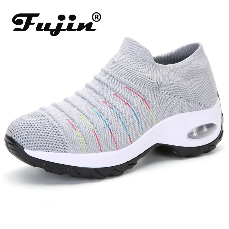 Fujin/женские носки Сезон весна 2020 года Модные дышащие туфли на толстой подошве