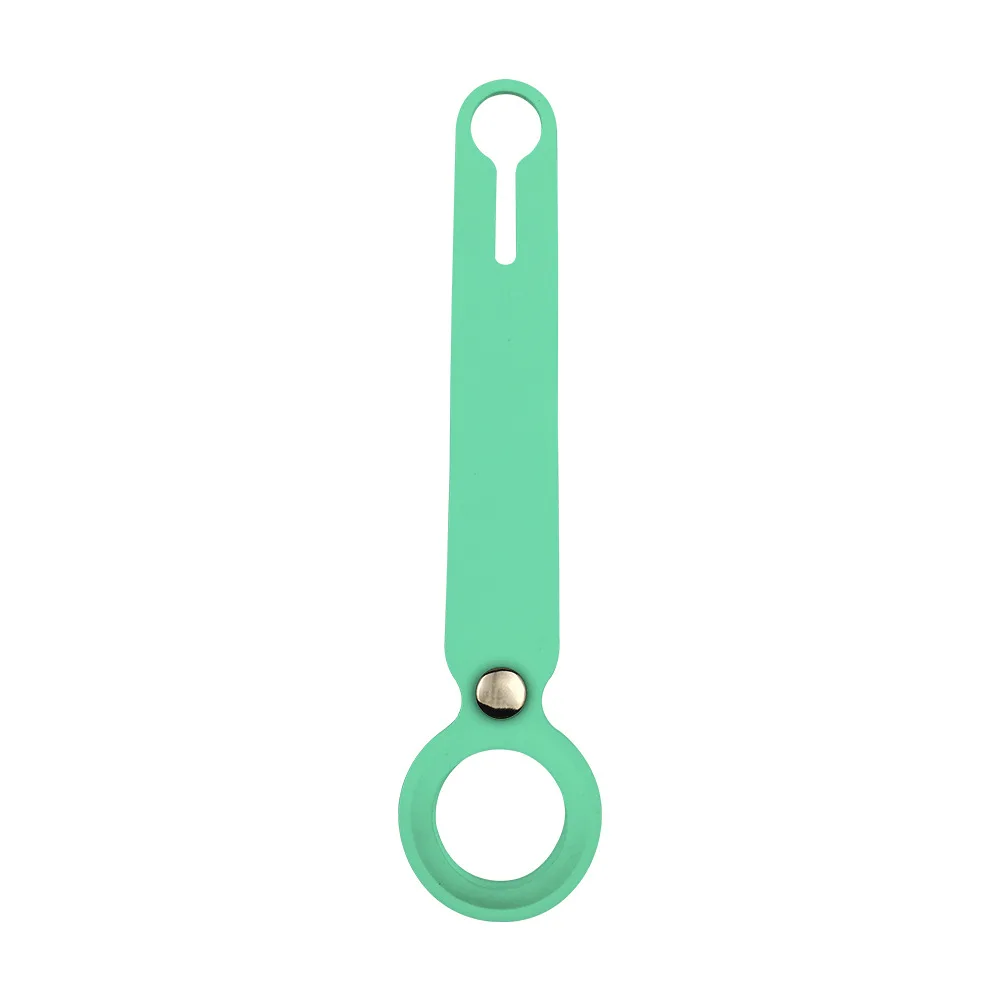

Liquid Silicone Protective Case For Apple Airtags Hangable Keychain Locator Tracker Accessories Portable Hook Cover Airtag Case