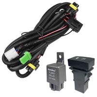 free shiping h11 881 h9 fog light wiring harness socket connector with 40a relay onoff switch kits fit led work lamp