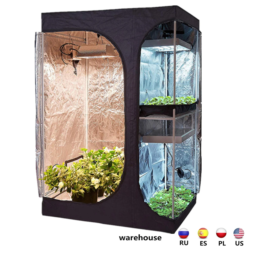 2 в 1 Growbox 600D Гроу тенты для гидропонного выращивания растений парниковых Крытый