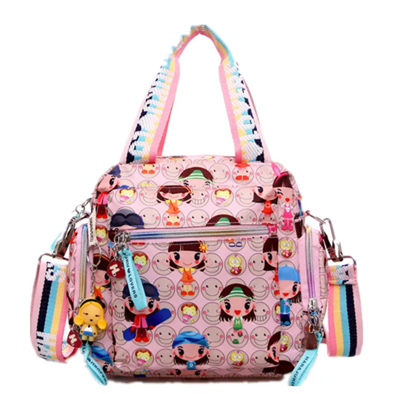 Mother bag New+Harajuku Doll key chain waterproof nylon handbag ladies one shoulder cartoon cross-body bags Handbags | Багаж и сумки