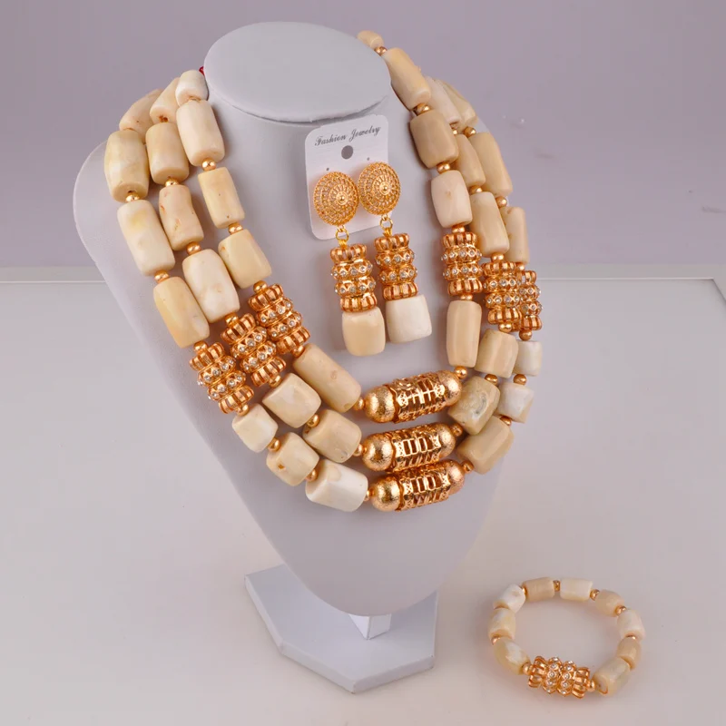 Новая мода белый коралловый ювелирный набор нигерийские Свадебные Коралловые