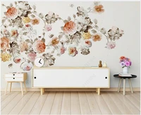 3d wallpaper custom photo mural modern hand painted nostalgic rose flower living room decoration wallpaper for walls in rolls