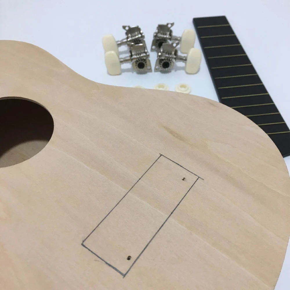 21 inch DIY Ukulele Kit For Children Basswood Concert Hawaii Guitar for Handwork Painting Parents-child Campaign DIY02 | Спорт и