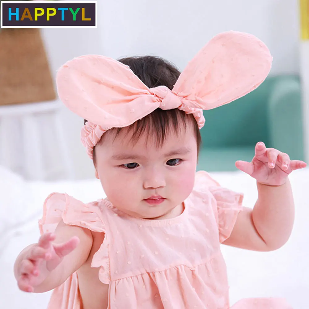 HAPPTYL 1 шт Детские хлопковые эластичные повязки с узлом детские на голову заячьими