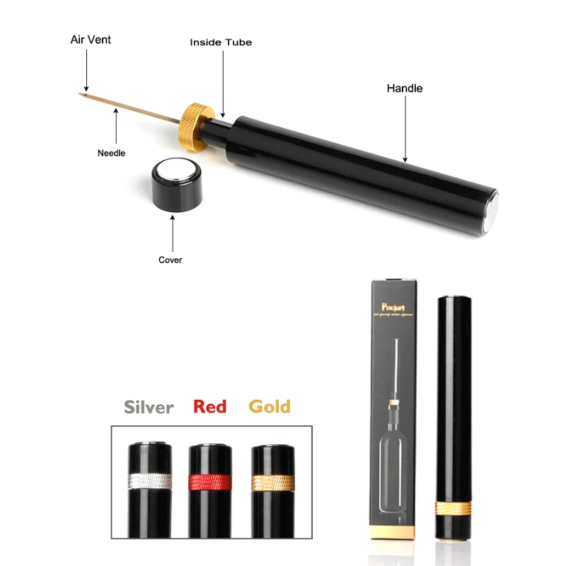 

Plastic Body Wine Bottle Opener Air Pump Opening Tool Stainless Steel Pin Cork Remover Air Pressure Corkscrew Bar Accessories