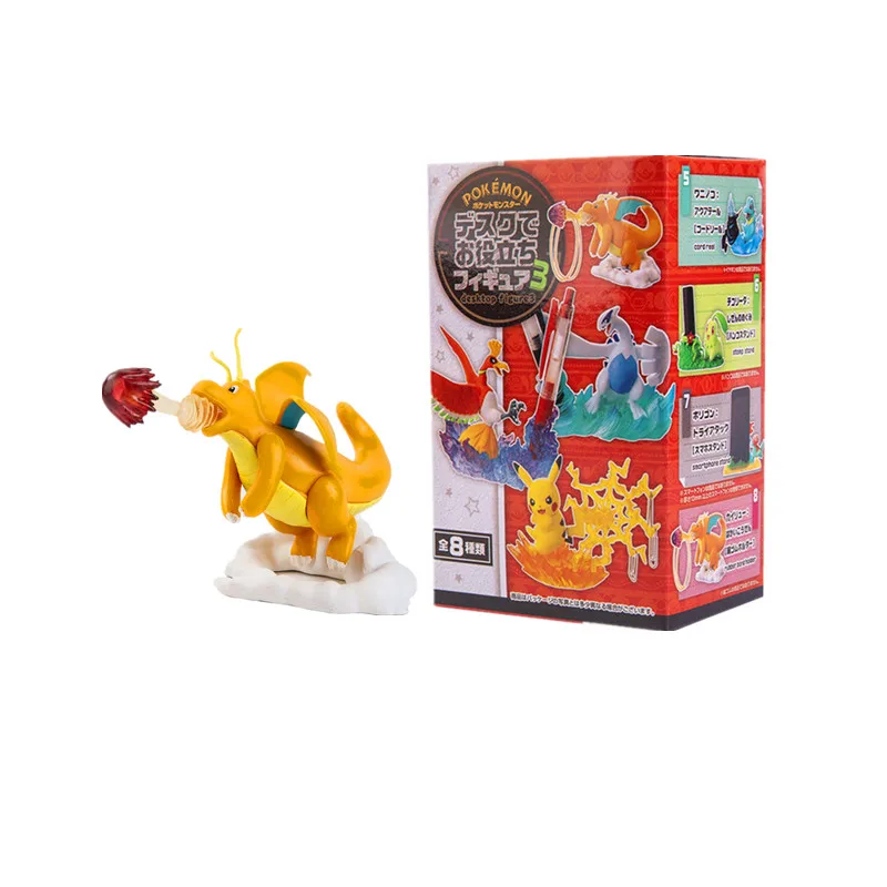 Покемон 8 видов стилей глухая коробка игрушки Пикачу аниме фигурки Dragonite Chikorita