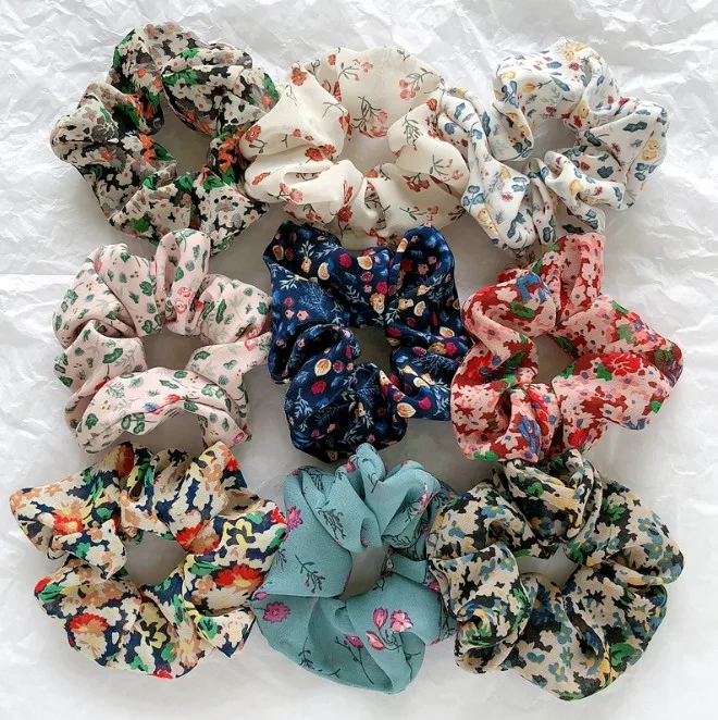 Женская летняя резинка для волос с цветочным принтом аксессуары волос| |