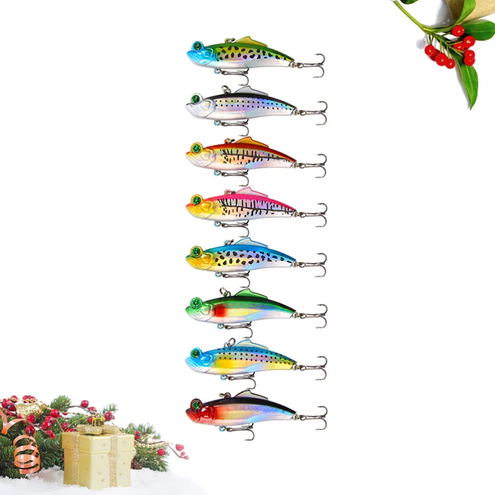 8 шт. рыболовные приманки красочная Светоотражающая кожа морская наживка