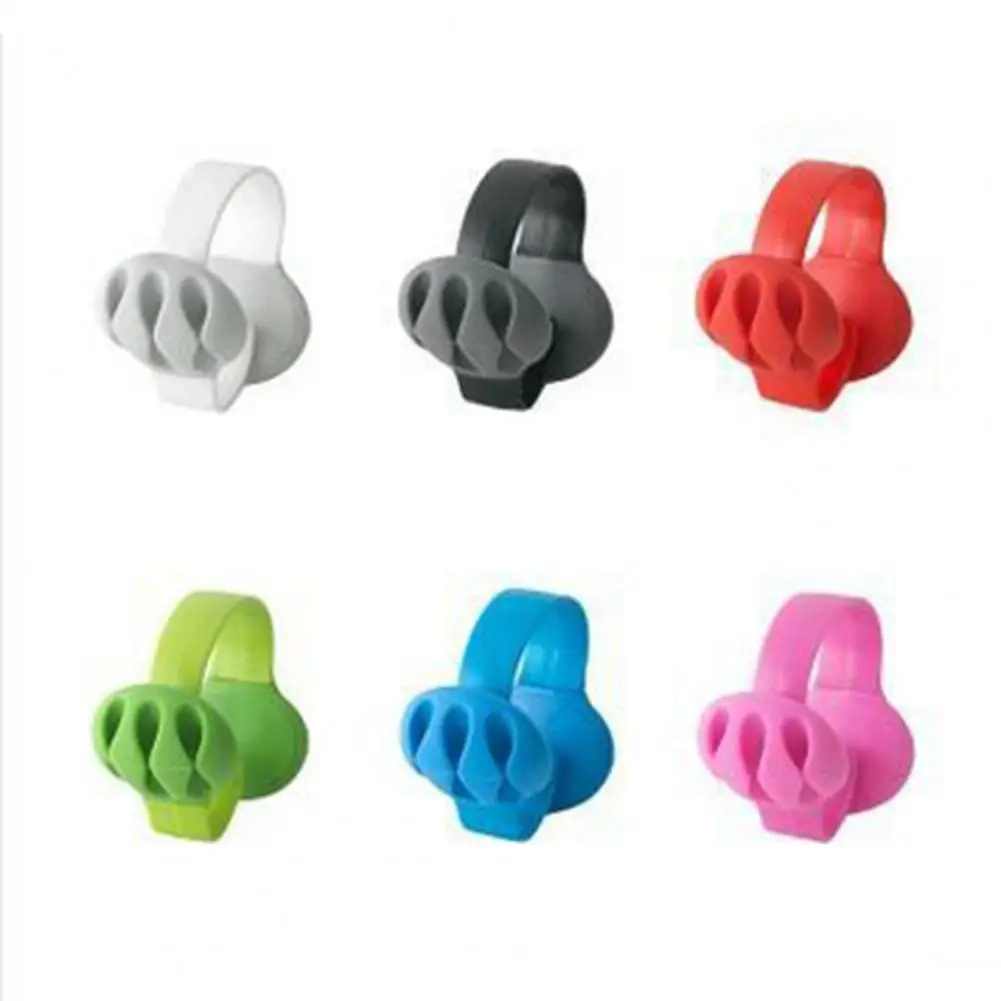

Home Office Desktop Cord Holder Cable Winder Clip Snap Durable Wire Management Organizer PP Plastic SiliconeGood Elasticity