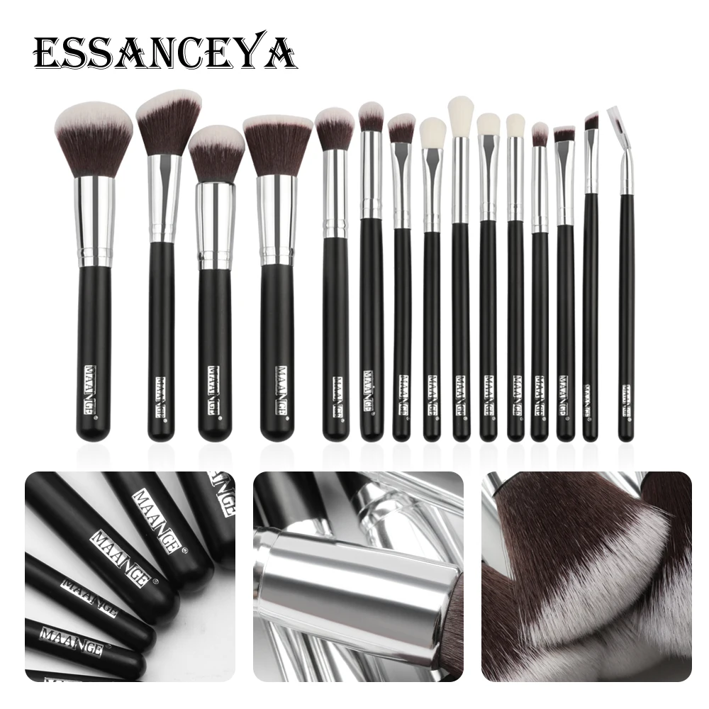 Набор профессиональных кистей для макияжа ESSANCEYA 8/15 шт. пудра мягкие волосы тени