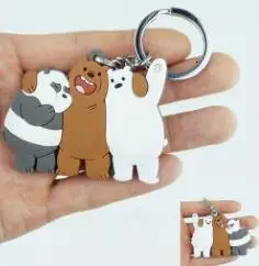 Silica gel keyring B Милый Мы Голые Медведи брелок Брелоки кулоны серии животных брелок Подвеска фигурка брелка для ключей подвеска игрушки - Цвет: Silica gel keyring B