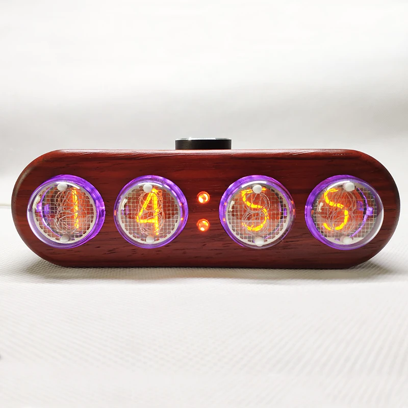 Часы NIXIE IN 4 светящиеся трубчатые часы цифровые грушевидная цепочка деревянная