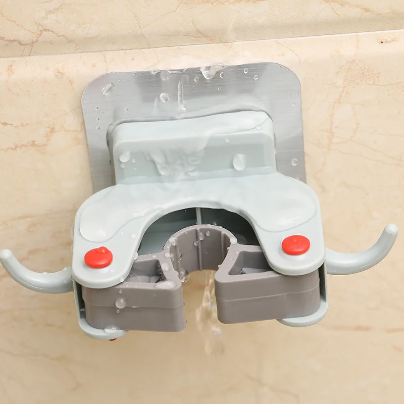 Настенный держатель для хранения швабры в ванной комнате щетки метла вешалка