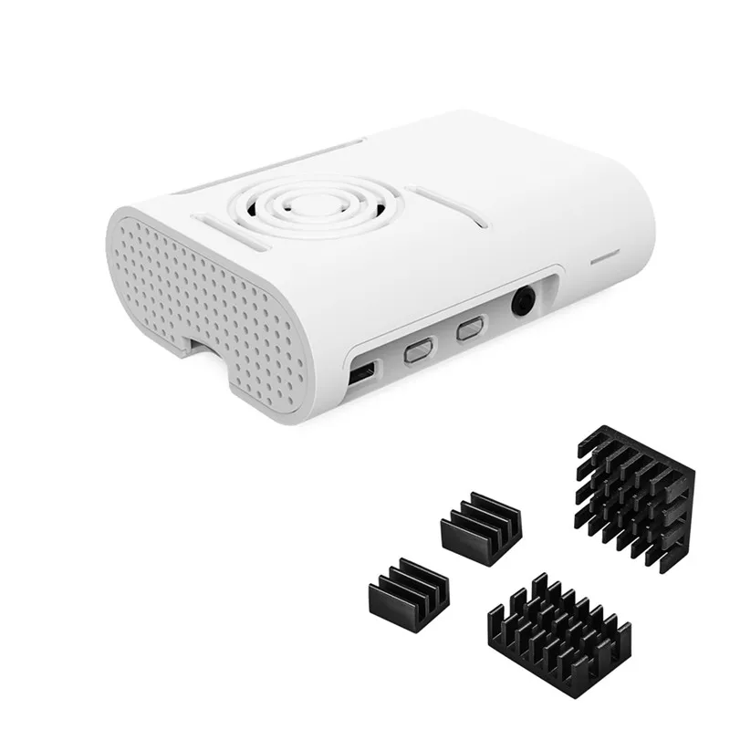 W with heatsink Raspberry Pi 4 Чехол, Raspberry Pi чехол с охлаждающим вентилятором, Raspberry Pi 4 радиатор для Raspberry Pi 4 Модель B, Pi 4B, Pi 4 - Цвет: W with heatsink